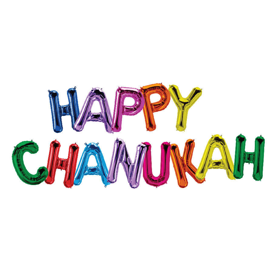 Happy chanukah letras globos 78287