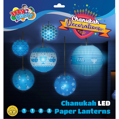 Chanukah led paper lanterns 78291