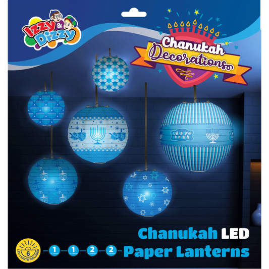 Chanukah led paper lanterns