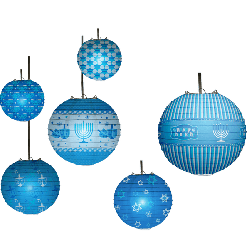 Chanukah led paper lanterns 78291