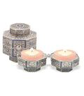 Candelabro Shabat Viajero (Octagonal) con Tapa