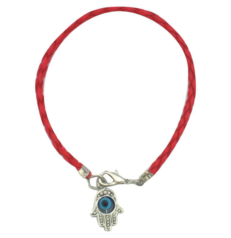 Hamsa red thread bracelet with eye 09092