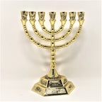 Menora 7 brazos 12 tribus 11 cm Dorado brillante 96136