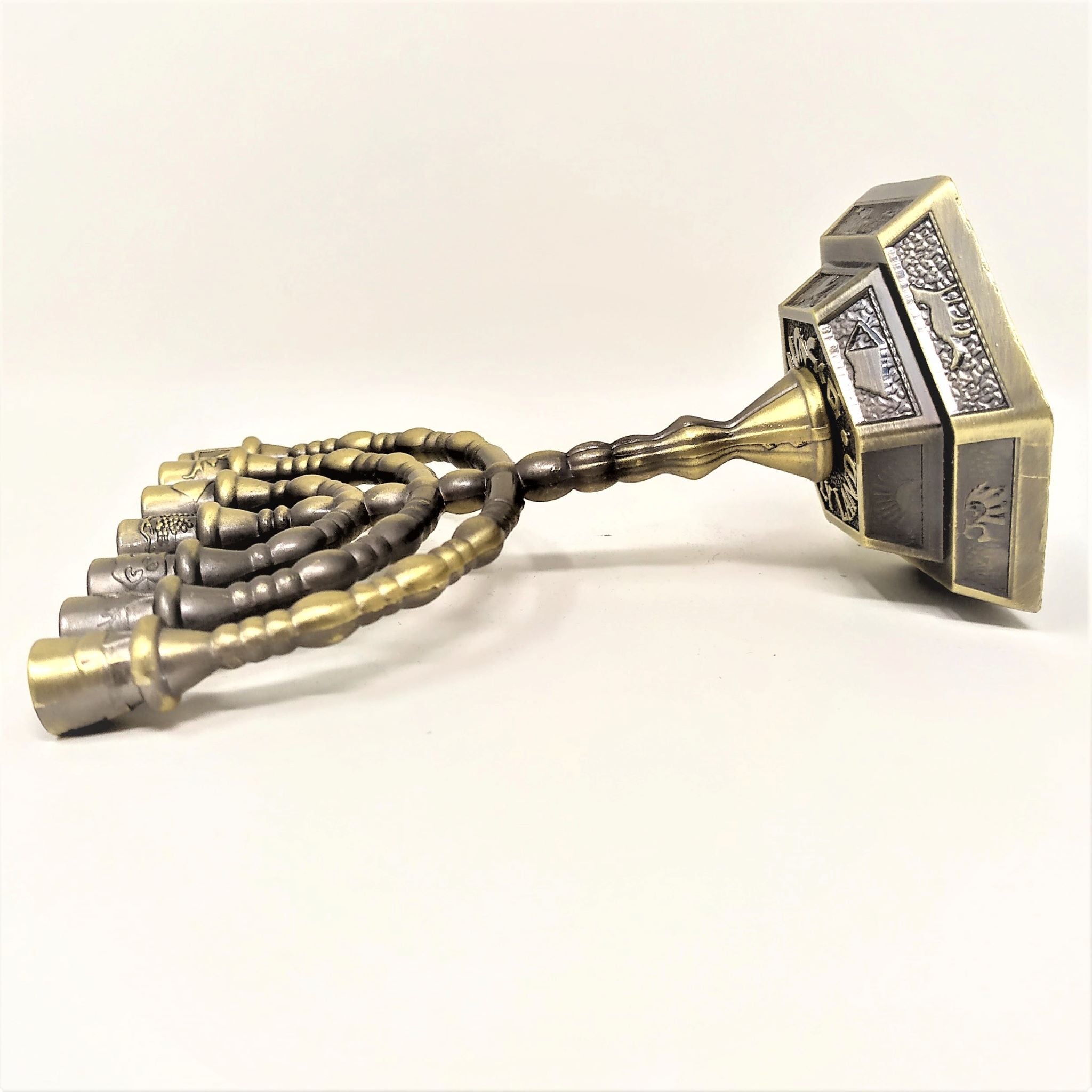 Menora 7 brazos 12 tribus 13 cm Dorado mate 96139