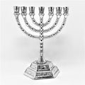 Menora 7 arms 12 tribes 13 cm Matt Silver 96140