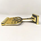 Menora 7 brazos Tiferet Yerushalaim 12 cm Azul dorado 96146