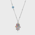 Collar hamsa plata 11512