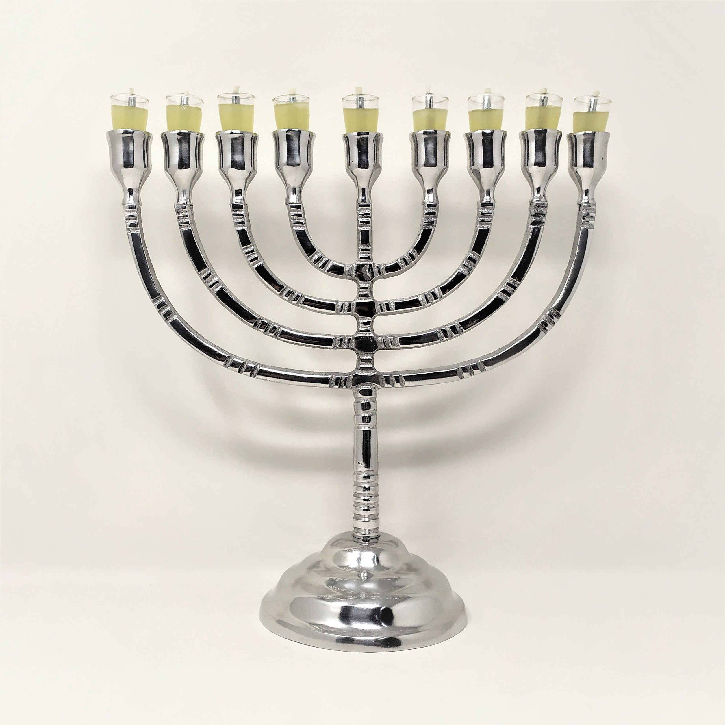 Pewter 9-Branch Chanukiah for vessels 16705