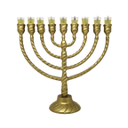 Janukia  9 brazos de pewter trenzada dorada para vasos 16708