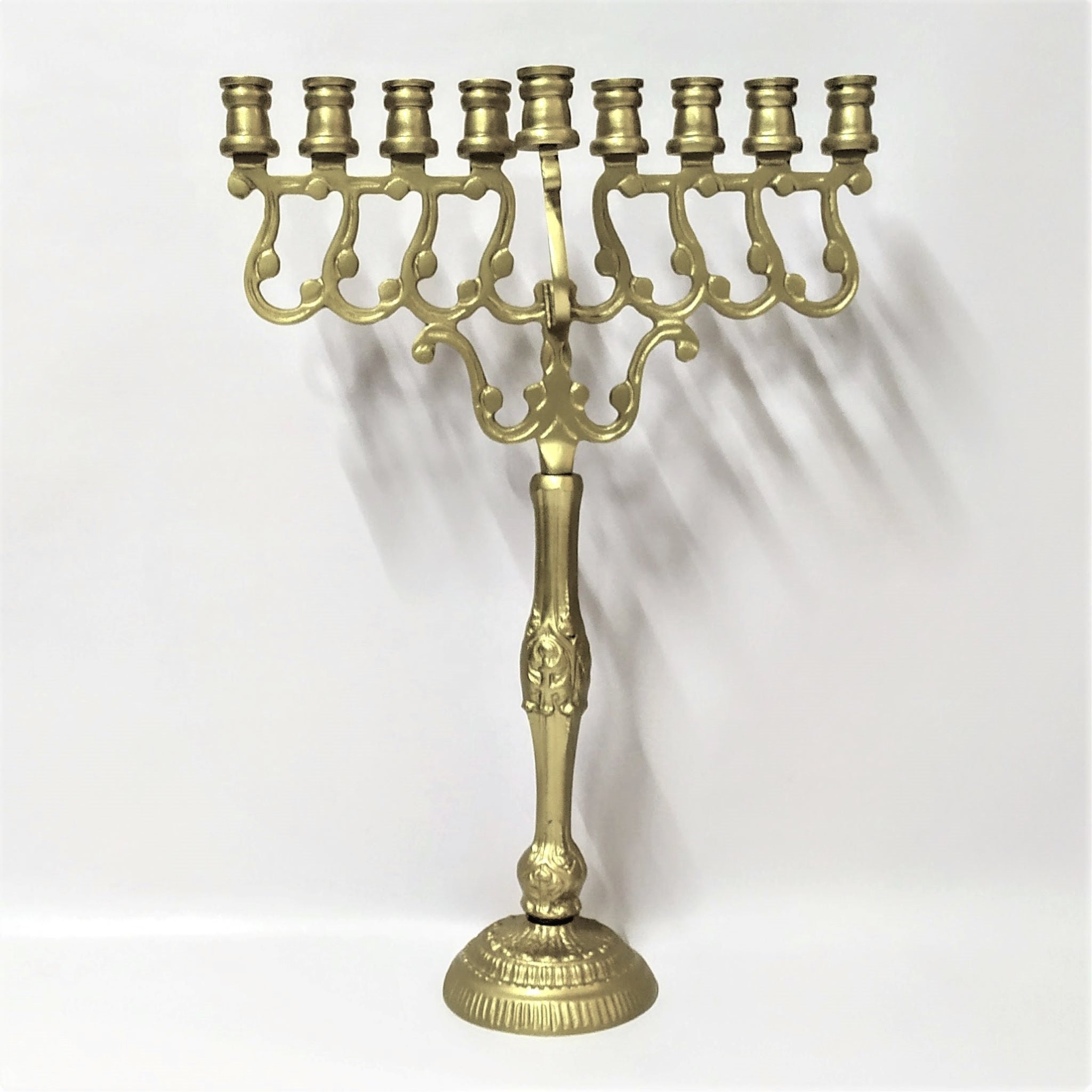 9-branched, jumbo, golden chanukiah for vessels 16710