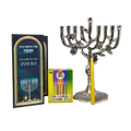 Juego de janukia de pewter 9 brazos arbol para velas 11370