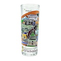 Vaso tequilero Ciudad de Jerusalem dibujo 04842