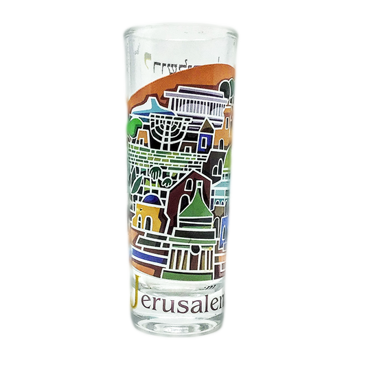 Vaso tequilero Ciudad de Jerusalem dibujo 04842