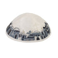 Kipa negra gris jerusalem YME-1BL