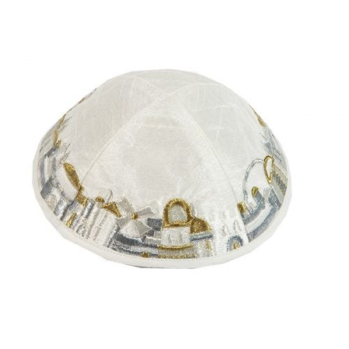 Kipa plateada dorada jerusalem YME-1Z