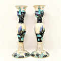 Juego de 2 candelabros esmaltados Jerusalem  6"  09916