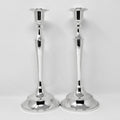 Candelabros Shabat 24 cm Plateados 002 - Libreria Jerusalem Centro
