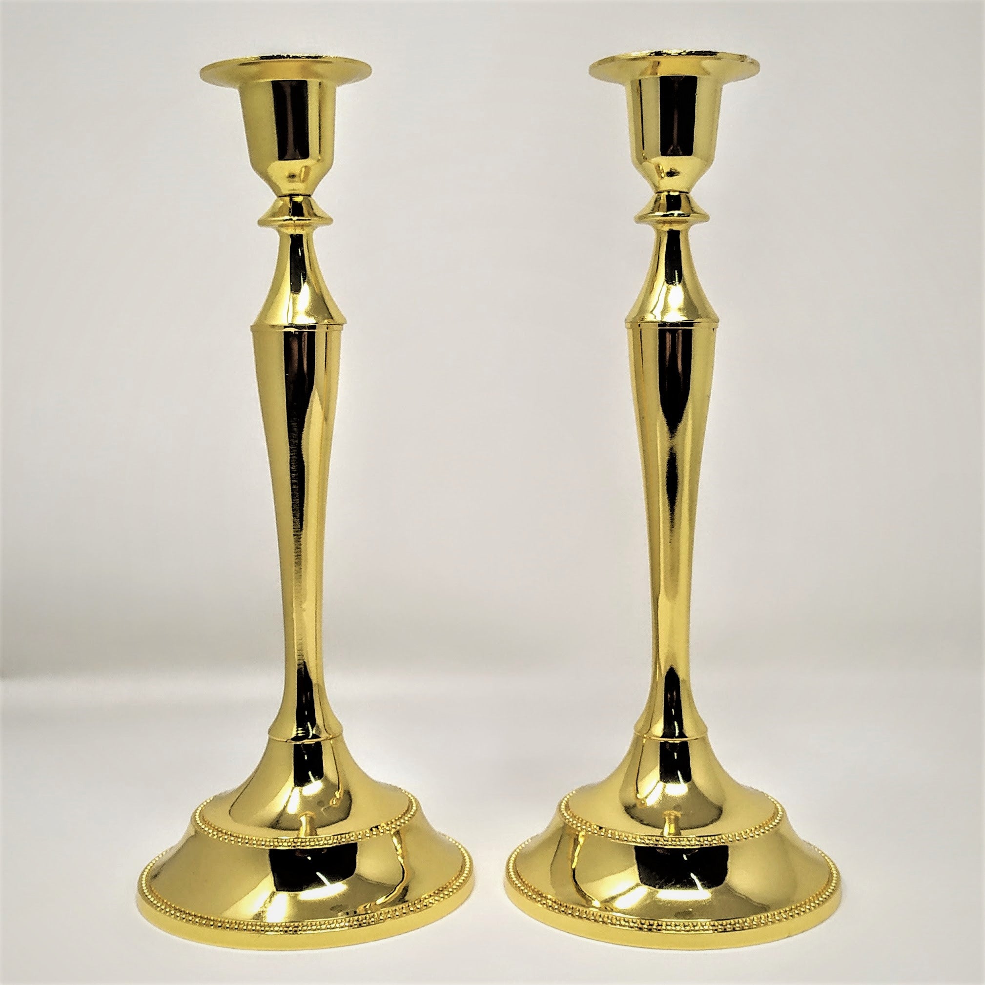 Shabbat Candlesticks 24 cm Gold 001