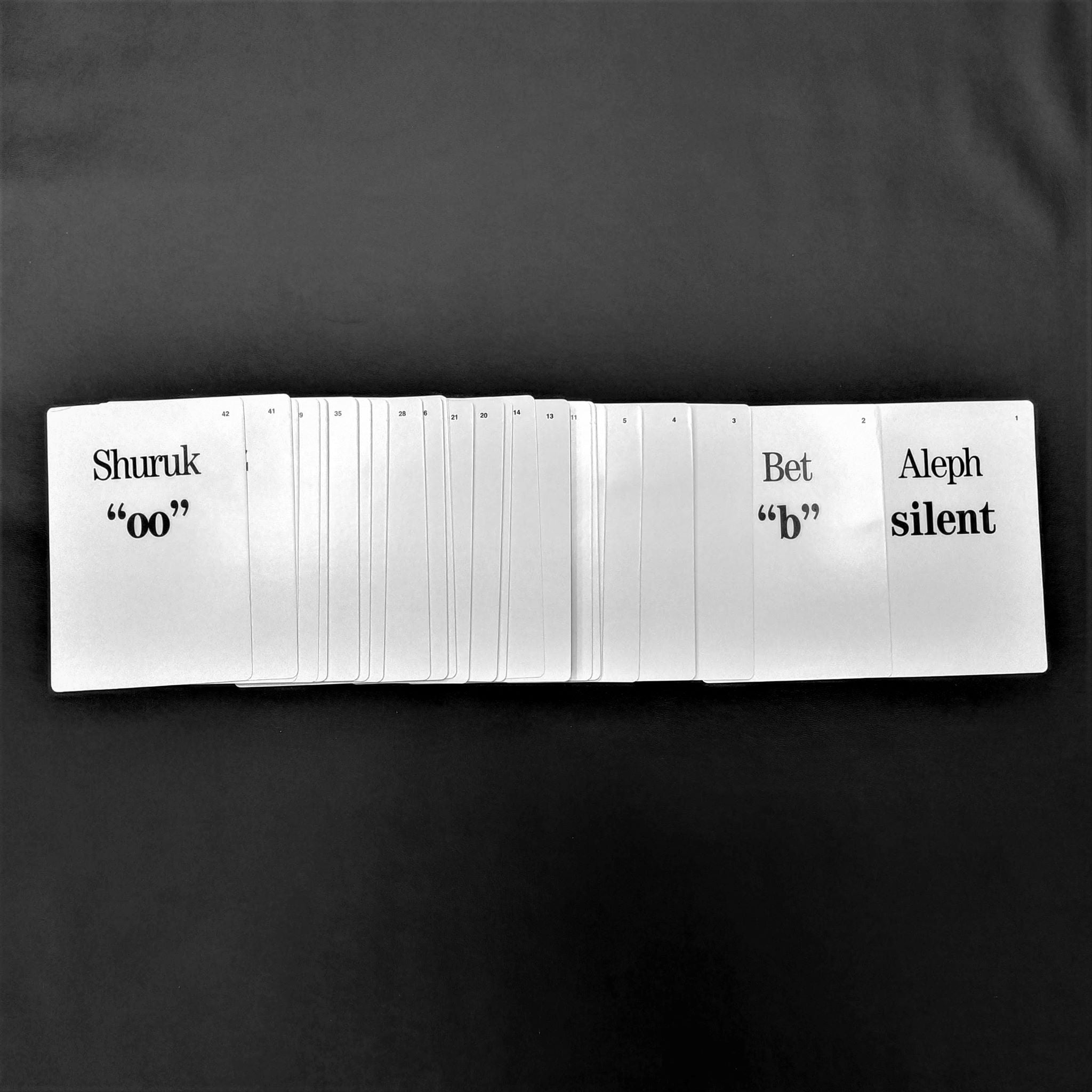 Tarjetas Alef Bet vocales y consonantes 00067