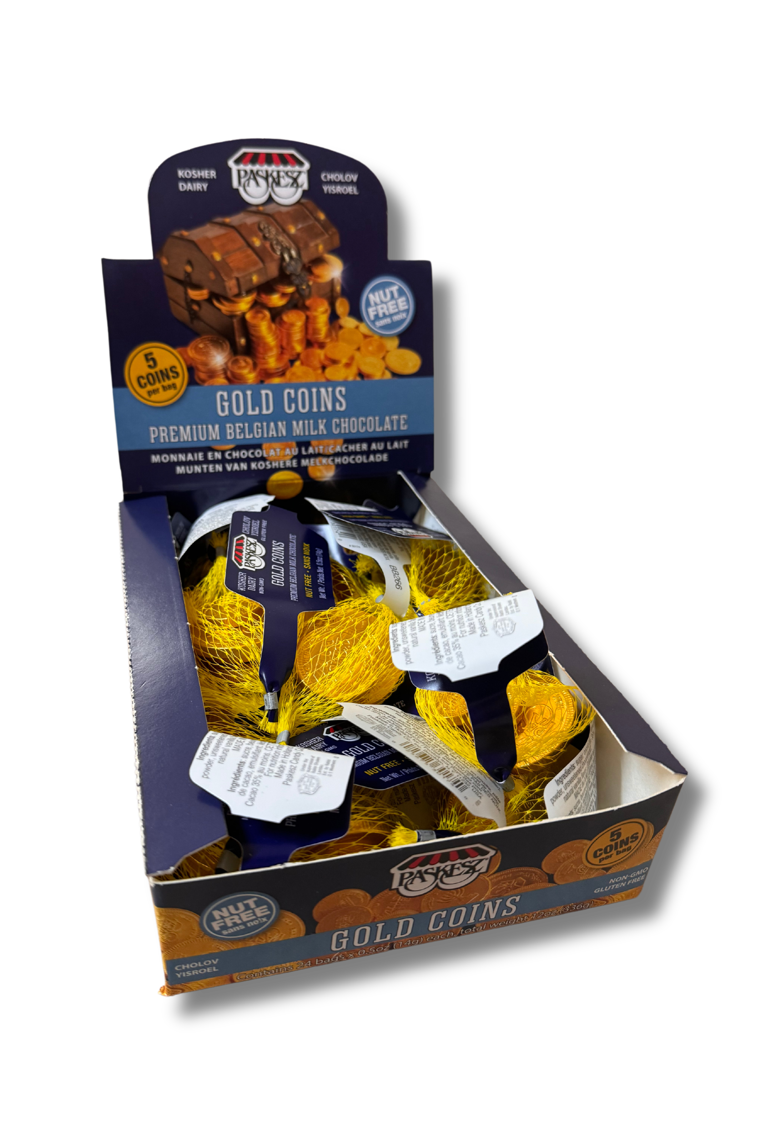 Milk Chocolate Coin Box Pack of 24 bags 11792