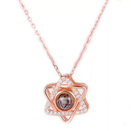 Collar maguen rose con piedra - Libreria Jerusalem Centro