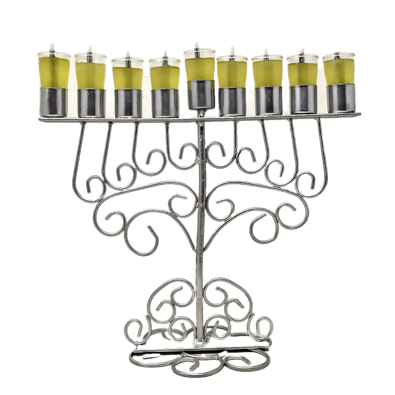 Silver 9-branch Chanukah for vessels 11235