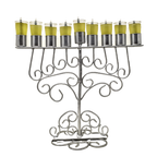 Janukia 9 brazos plateada sencilla para vasos 11235