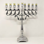 Baroque Pewter 9-Armed Chanukiah for vessels 16701