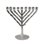 Hammered Pewter 9-Armed Chanukah for Candles 16722