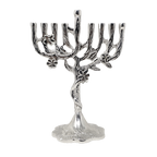 9-branch pewter hanukiah candle holder 16723