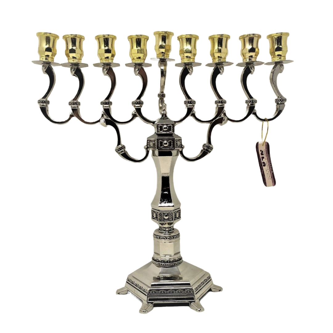 Janukia de niquel cromado con contenedores dorados para vasos 41921