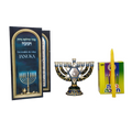Juego de janukia azul maguen David para velas 11376