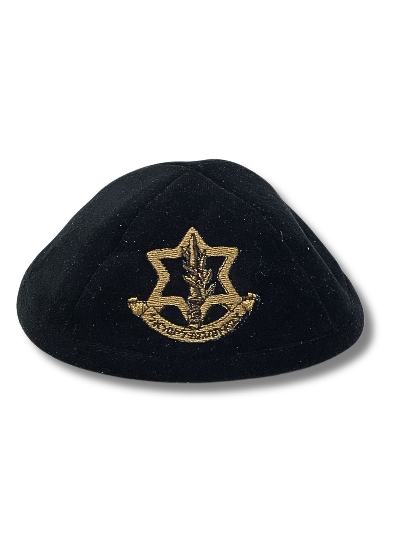 Kipa Terciopelo Tzava Maguen David cafe decorada 943