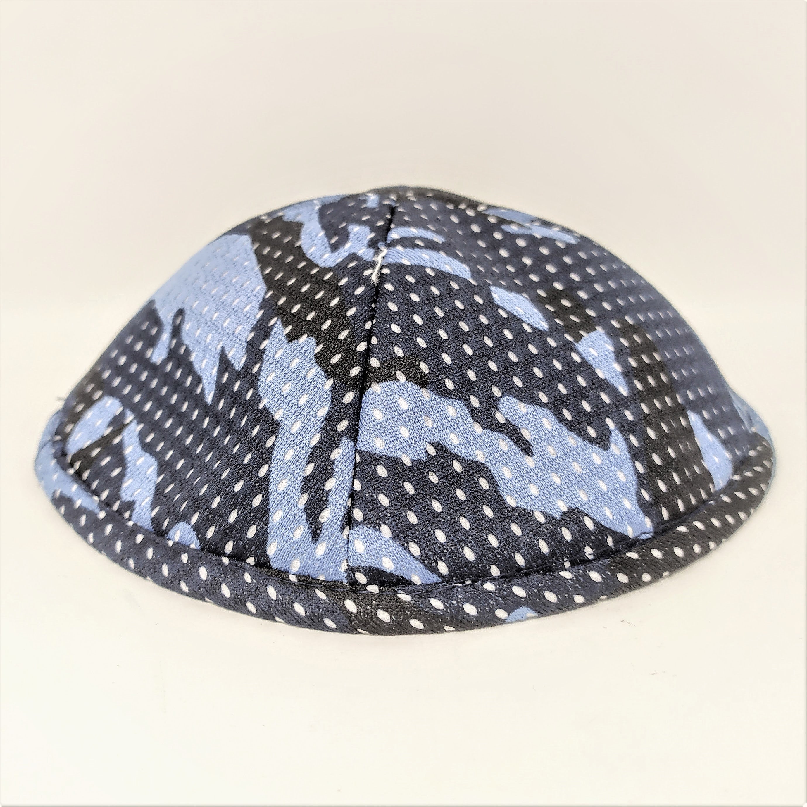 Kipa Art Tela Camuflaje Celeste con Negro 10603 - Libreria Jerusalem Centro