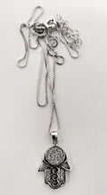 Collar dije hamsa con brillantes 43353 1 - Libreria Jerusalem Centro