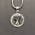 Collar círculo con menora y hojas 10111 - Libreria Jerusalem Centro