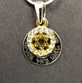 Collar rodio shefa, beraja, hatzjala, dinero, con maguen david brillantes - Libreria Jerusalem Centro