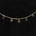 Collar rodio varios maguen david dorados 10454 - Libreria Jerusalem Centro
