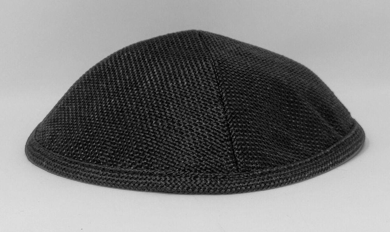 Kipá tela color negro con puntos 10610 - Libreria Jerusalem Centro