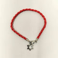 Pulsera hilo rojo trenzada maguen David plateado - Libreria Jerusalem Centro
