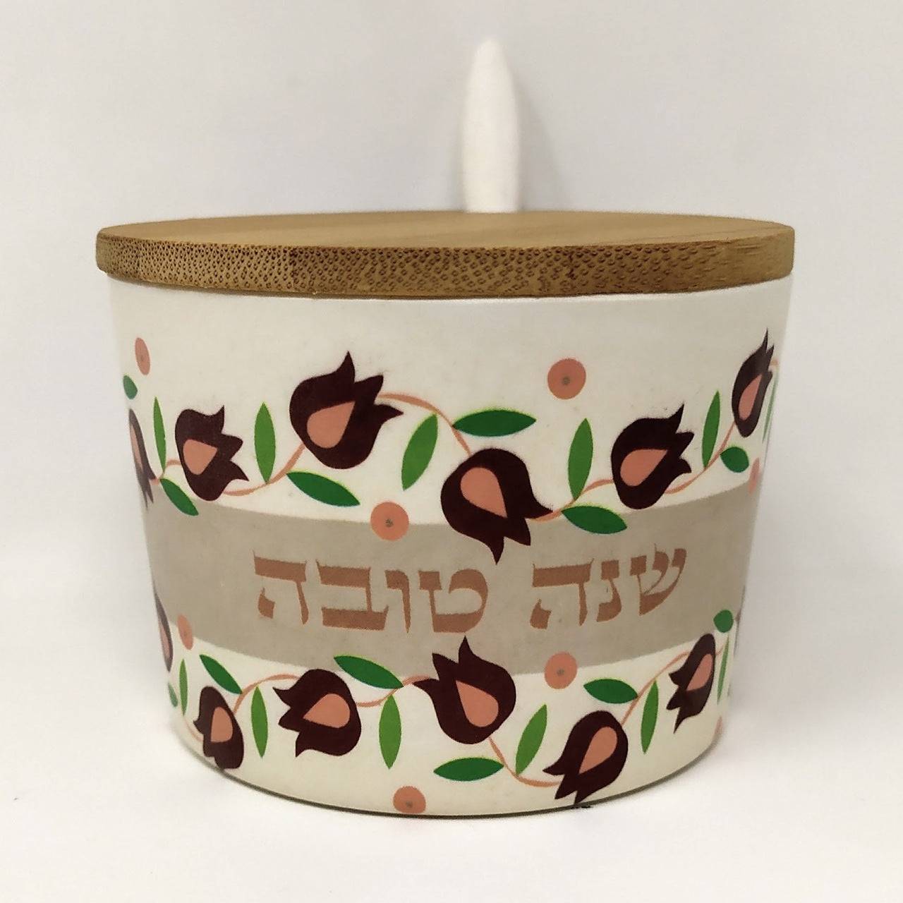 Mielera de bambú color blanca granada - Libreria Jerusalem Centro