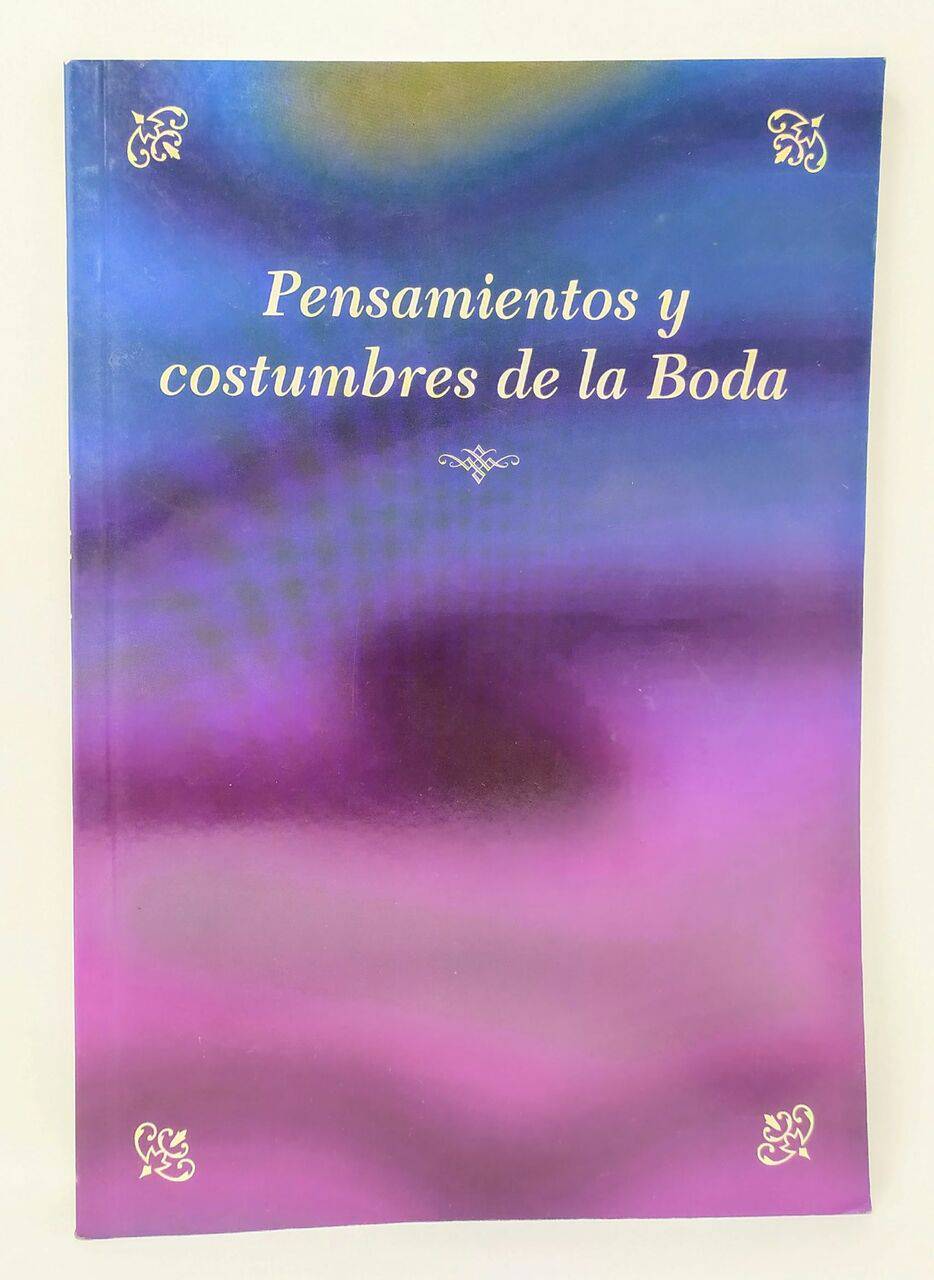 Pensamientos y costumbres de la boda - Libreria Jerusalem Centro