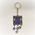 Llavero cuadrado  azul con Ojitos 35391 - Libreria Jerusalem Centro