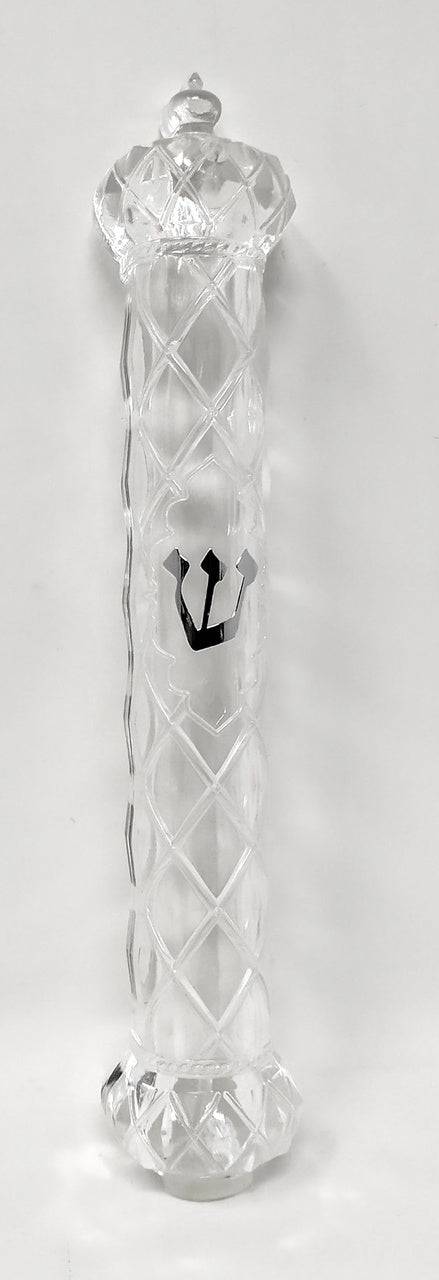 Estuche para mezuza acrílico corona y diamante - Libreria Jerusalem Centro