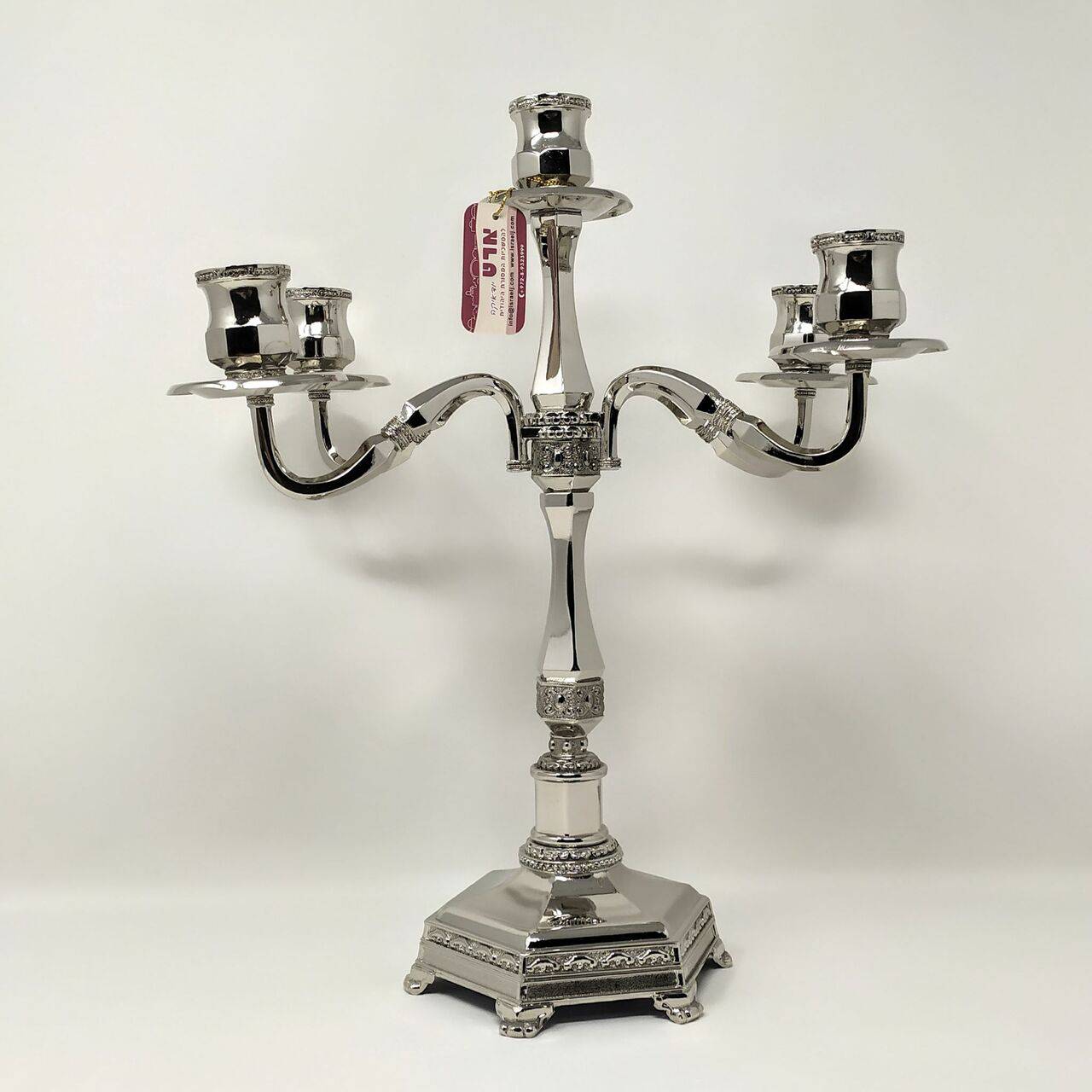 Candelabro de 5 Brazos 40019 - Libreria Jerusalem Centro