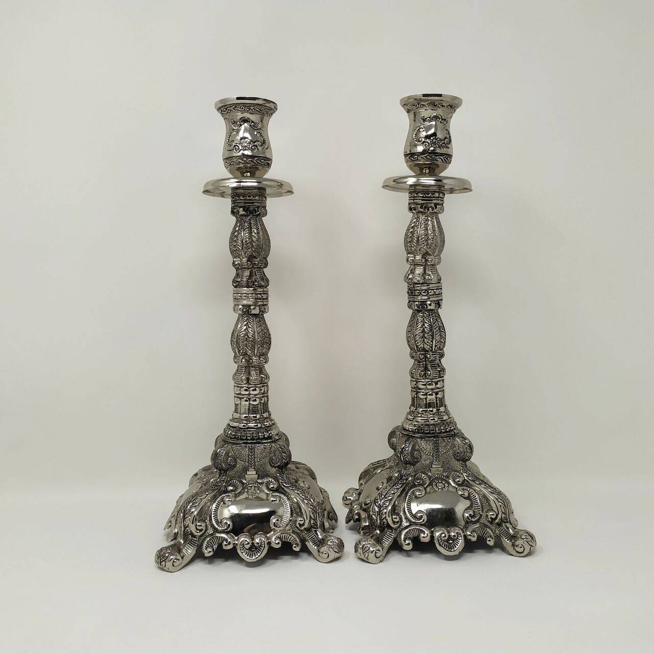 Candelabro Shabat adornado grande - Libreria Jerusalem Centro