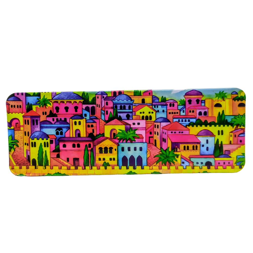 Matraca purim rectangular ciudad de Jerusalem 00837