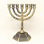 Menora 7 brazos 12 tribus 13 cm Dorado mate 96139