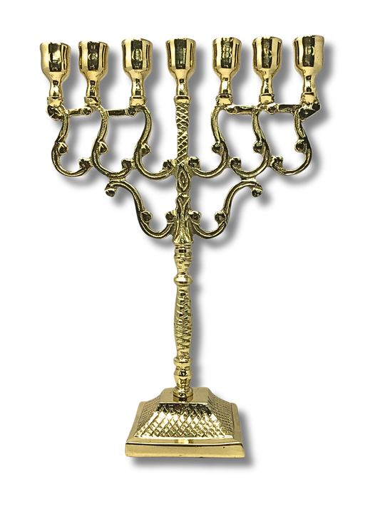 Menora 7 brazos bronce barroca 17819