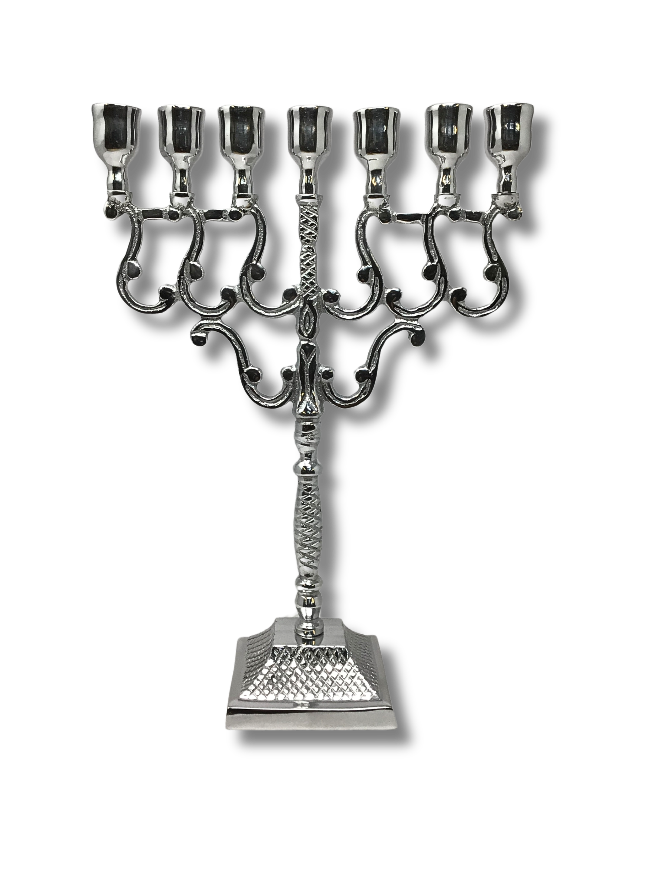 Menora 7 brazos de pewter barroca 17816